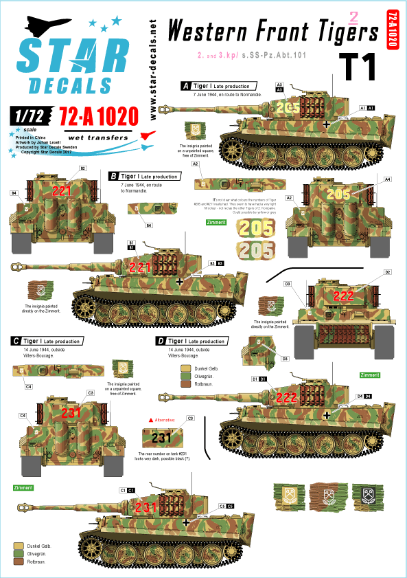 Decals Schwere Panzer-Abteilung 1:72 2805